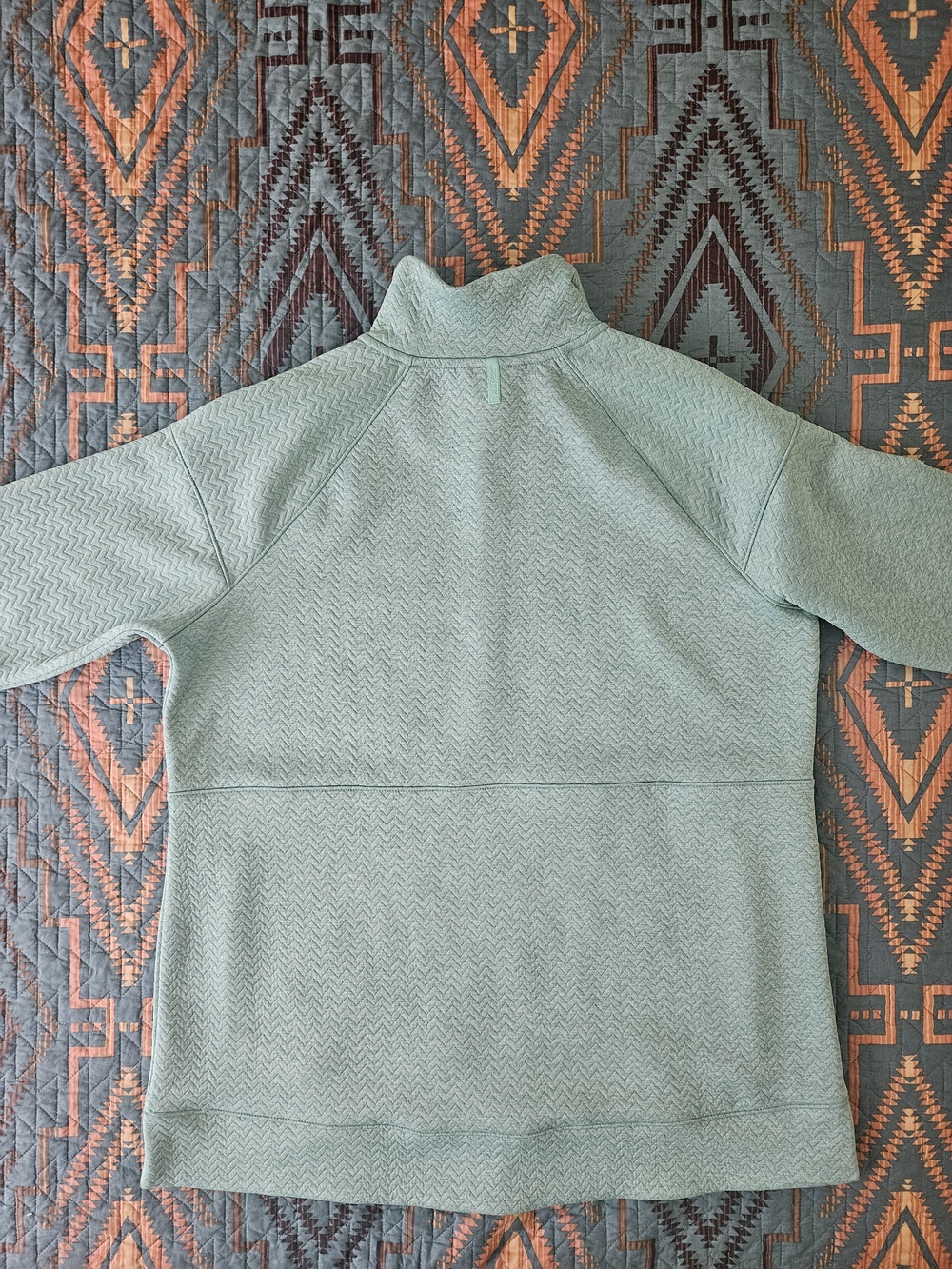 Women’s Mint Green Quarter-Zip Pullover Sweater - Picture 4 of 6